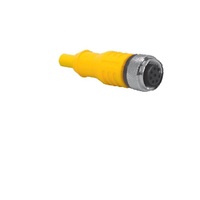 TURCK CORDSET<BR>4 PIN M12 FEMALE STR 1M PUR YE HI-FLEX 18AWG 250VAC/DC