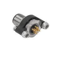 TURCK CIRCULAR CONNECTOR<BR>5 PIN M12 MALE ELB CB 250VAC/DC