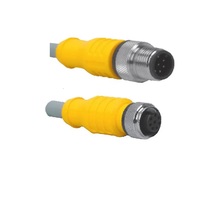 TURCK CORDSET<BR>12 PIN M12 F/M STR 4M PVC GY 24AWG 60VAC/75VDC
