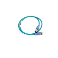 TURCK ETHERNET CORDSET&lt;BR&gt;4 PIN M12 M/F TPU TEAL 24AWG 10M 250VAC/DC