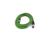 TURCK PROFINET CORDSET&lt;BR&gt;4 PIN M12 M/M STR 1M TPE GREEN 24VDC