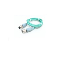TURCK PROFINET CORDSET&lt;BR&gt;4 PIN M12 M/M STR 1M TPU TEAL 24VDC