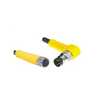 TURCK CORDSET<BR>3 PIN M8 F/M STR/ELB 4M TPU BK HI-FLEX 24AWG 125VAC/DC