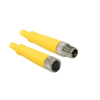 TURCK CORDSET&lt;BR&gt;3 PIN M8 F/M STR 8M PVC YE 24AWG 125VAC/DC