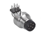 TURCK CIRCULAR CONNECTOR&lt;BR&gt;3 PIN M8 MALE ELB FM M8 THR 60VAC/75VDC