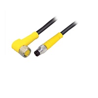 TURCK CORDSET&lt;BR&gt;3 PIN M8 F/M ELB/STR 2M PVC BK 24AWG 125VAC/DC