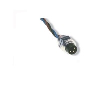 TURCK CIRCULAR CONNECTOR&lt;BR&gt;3 PIN M8 MALE STR FM 0.2M 24AWG M8 THR 125VAC/DC