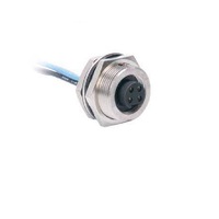 TURCK CIRCULAR CONNECTOR&lt;BR&gt;3 PIN 7/8&quot; MINI FEMALE STR BM 1M 16AWG 1/2&quot; NPSM THR 600VAC/DC