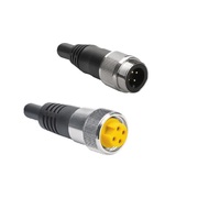 TURCK CORDSET&lt;BR&gt;3 PIN 7/8&quot; MINI M/F STR 0.5M PVC BK 14AWG 600VAC