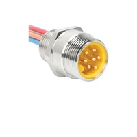 TURCK CIRCULAR CONNECTOR&lt;BR&gt;10 PIN 1 1/8&quot; MINI MALE STR FM 0.3M 16AWG 1/2&quot; NPT THR 600VAC/DC