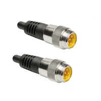 TURCK CORDSET&lt;BR&gt;4 PIN 7/8&quot; MINI M/M STR 2M PVC BK 14AWG 600VAC