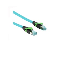 TURCK ETHERNET CORDSET&lt;BR&gt;8 PIN RJ45 MALE STR 1M TPU TEAL 42VAC/DC