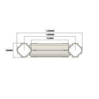 41D-112-0 MODULAR SOLUTION D28 CONNECTOR<BR>DUAL CONNECTOR RIDGE TO RIDGE LONG