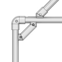 41D-124-0 MODULAR SOLUTION D28 CONNECTOR<BR>CONNECTOR DUAL 45 DEGREE POINT SUPPORT RIDGE TO RIDGE