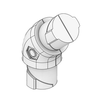 41D-142-0 MODULAR SOLUTION D28 CONNECTOR<BR>CONNECTOR 135 DEGREE END TO END INNER TYPE
