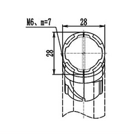 41D-142-0 MODULAR SOLUTION D28 CONNECTOR<BR>CONNECTOR 135 DEGREE END TO END INNER TYPE