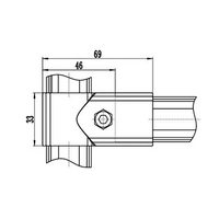 41D-148-0 MODULAR SOLUTION D28 CONNECTOR<BR>CONNECTOR SHAFT TO END STRAIGHT