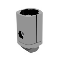 MODULAR SOLUTION D28 TO SQUARE PROFILE CONNECTOR&lt;BR&gt;CONNECTOR END TO 45 SERIES PROFILE