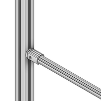 41D-157-3 SOLUTION D28 TO SQUARE PROFILE CONNECTOR<BR>CONNECTOR END TO 30 SERIES PROFILE