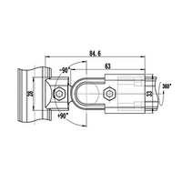 42D-280-0 MODULAR SOLUTION D28 CONNECTOR<BR>FREE ANGLE CONNECTOR OUTER TO RIDGE