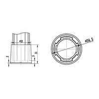 60D-280-0 MODULAR SOLUTION D28 END CAP<BR>END CAP FOR D28 SHAFT