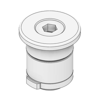 MODULAR SOLUTION D28 END CAP<BR>METAL INSERT END CAP FOR D28 SHAFT