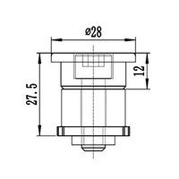 60D-286-0 MODULAR SOLUTION D28 END CAP<BR>END CAP FOR D28 SHAFT HEAVY