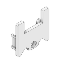 79D-004 MODULAR SOLUTION ROLLER TRACK PART<BR>40MM WIDE ROLLER TRACK END CAP