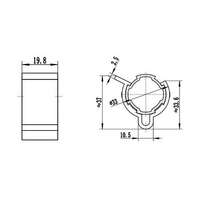 79D-100-0 MODULAR SOLUTION D28 CLIP ON PART<BR>HANG TAG CLIP