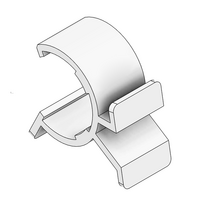 79D-102-0 MODULAR SOLUTION D28 CLIP ON PART<BR>PLASTIC SIGN BOARD CLIP WITH (2) #79D-101-0