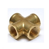 ANDERSON BRASS FITTING&lt;BR&gt;1/2&quot; NPT FEMALE CROSS