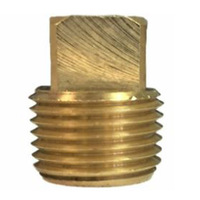 ANDERSON BRASS FITTING&lt;BR&gt;1/4&quot; NPT MALE SQ. HEX HEAD PLUG