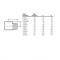 116A-A ANDERSON BRASS FITTING<BR>1/8" NPT MALE/FEMALE STREET ELBOW