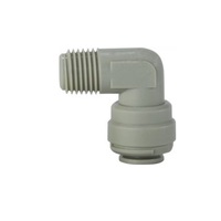 ANDERSON PLASTIC PUSH-IN FITTING&lt;BR&gt;1/4&quot; TUBE X 1/8&quot; NPT MALE ELBOW