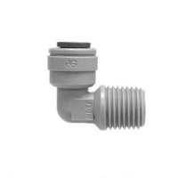 ANDERSON PLASTIC PUSH-IN FITTING&lt;BR&gt;1/4&quot; TUBE X 1/8&quot; NPT MALE ELBOW