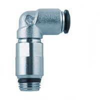 AIGNEP NP BRASS PUSH-IN FITTING&lt;BR&gt;4MM TUBE X 1/4&quot; G MALE ELBOW