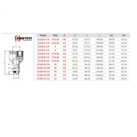 55320-6-1/8 AIGNEP PLASTIC PUSH-IN FITTING<BR>6MM TUBE X 1/8" UNIV MALE BRANCH "Y"