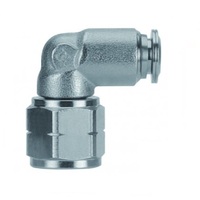 AIGNEP NP BRASS PUSH-IN FITTING&lt;BR&gt;4MM TUBE X 1/4&quot; G FEMALE ELBOW