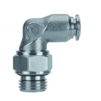 AIGNEP NP BRASS PUSH-IN FITTING&lt;BR&gt;12MM TUBE X 1/4&quot; G MALE SWIVEL ELBOW