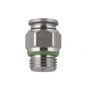 AIGNEP STAINLESS STEEL PUSH-IN FITTING<BR>4MM TUBE X M5 MALE