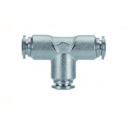 60230-4 AIGNEP STAINLESS STEEL PUSH-IN FITTING<BR>4MM TUBE UNION TEE