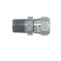 AIR-WAY STEEL FITTING&lt;BR&gt;3/8&quot; NPT MALE X 3/8&quot; 37DEG JIC FEMALE ADAPTER