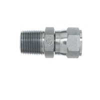 6505-06-06 AIR-WAY STEEL FITTING<BR>3/8" NPT MALE X 3/8" 37DEG JIC FEMALE ADAPTER