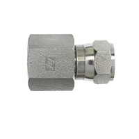 AIR-WAY STEEL FITTING&lt;BR&gt;1/8&quot; NPT FEMALE X 1/4&quot; 37DEG JIC FEMALE SWIVEL