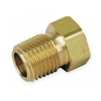 8039-08-04 ADAPT-ALL BRASS FITTING<BR>1/2" G MALE X 1/4" G FEMALE HEX BUSHING