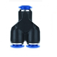 AIGNEP PLASTIC PUSH-IN FITTING&lt;BR&gt;1/4&quot; TUBE UNION &quot;Y&quot;