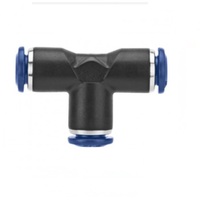 AIGNEP PLASTIC PUSH-IN FITTING&lt;BR&gt;1/4&quot; TUBE X 1/8&quot; UNIV MALE BRANCH &quot;Y&quot;