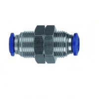 AIGNEP PLASTIC PUSH-IN FITTING&lt;BR&gt;1/2&quot; TUBE UNION BULKHEAD