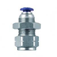 AIGNEP NP BRASS PUSH-IN FITTING&lt;BR&gt;1/4&quot; TUBE X 1/8&quot; UNIV FEMALE BULKHEAD