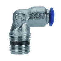 88100-04-04 AIGNEP NP BRASS PUSH-IN FITTING<BR>1/4" TUBE X 1/4" UNIV MALE ELBOW (FIXED)